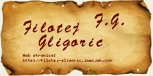 Filotej Gligorić vizit kartica